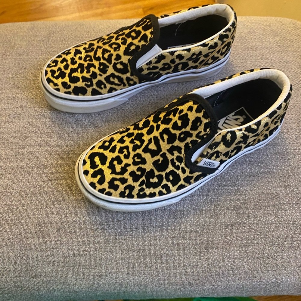 Leopard print vans sneakers
